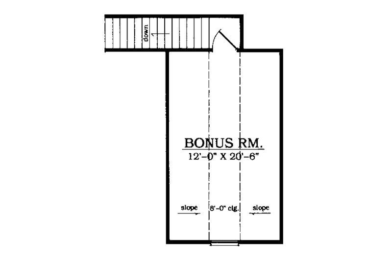 Architectural House Design - Floor Plan - Other Floor for Country House Plan #42-421 - 3 bed, 2 bath