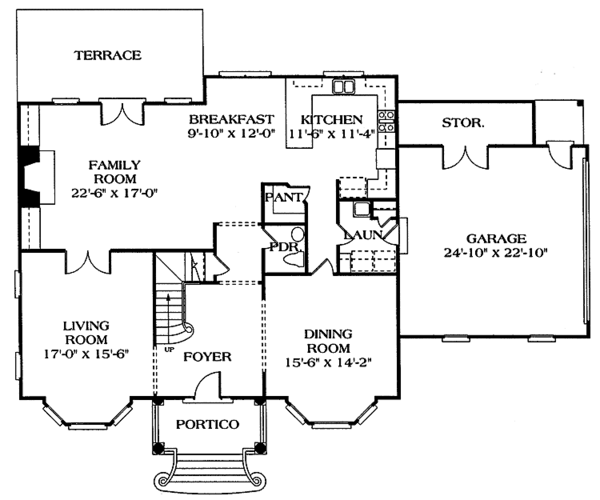 House Plan Design - Classical Floor Plan - Main Floor Plan #453-218