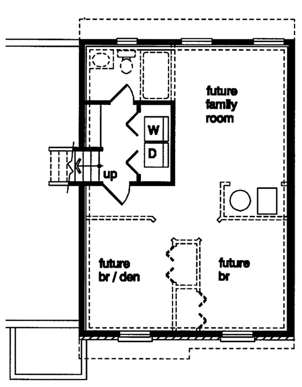 Architectural House Design - Contemporary Floor Plan - Lower Floor Plan #47-898