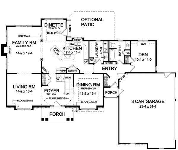 House Plan Design - Classical Floor Plan - Main Floor Plan #328-410