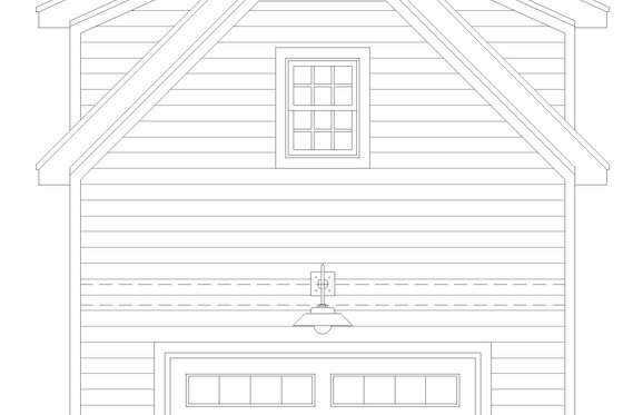 Exterior - Front Elevation 3 for Colonial House Plan #932-989, 0.5 bath