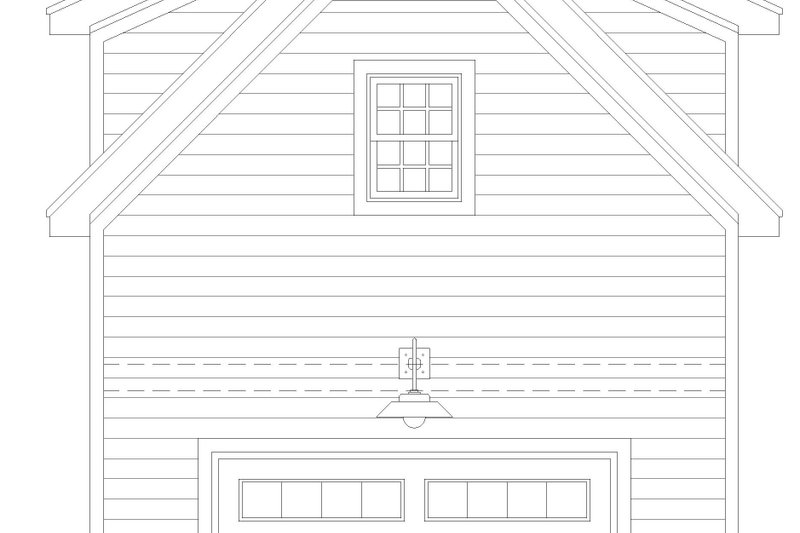 House Blueprint - Exterior - Front Elevation 3 for Colonial House Plan #932-989, 0.5 bath