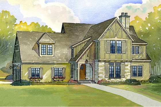 Tudor style, house elevation