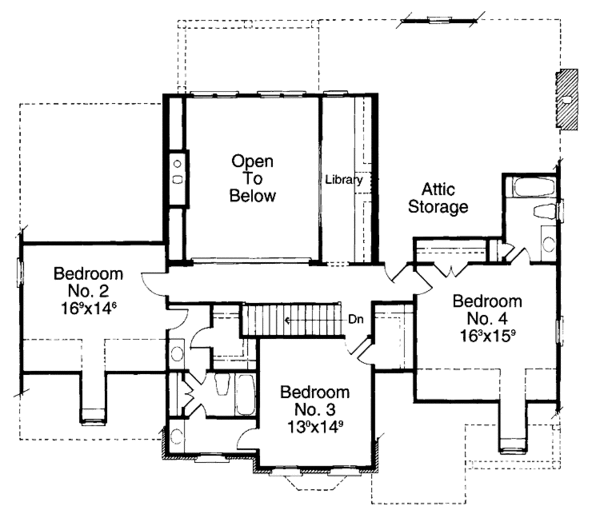 Home Plan - Colonial Floor Plan - Upper Floor Plan #429-178