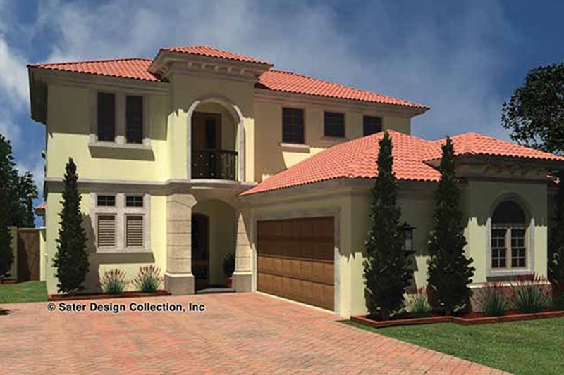 Home Plan - Exterior - Front Elevation 4 for Mediterranean House Plan #930-434 - 3 bed, 4 bath