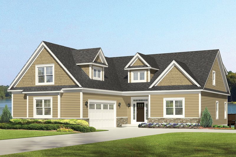 Architectural House Design - Exterior - Front Elevation 3 for Colonial House Plan #1010-109 - 3 bed, 2.5 bath