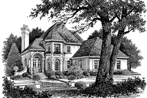 Home Plan - European Exterior - Front Elevation Plan #429-73