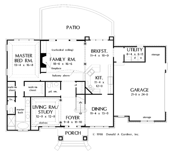 House Design - Country Floor Plan - Main Floor Plan #929-311