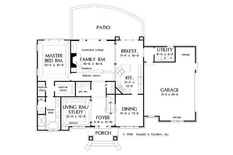 Home Plan - Floor Plan - Main Floor for Country House Plan #929-311 - 3 bed, 2.5 bath