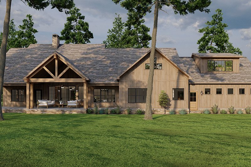 Home Plan - Exterior - Rear Elevation 1 for Farmhouse House Plan #923-327 - 3 bed, 2.5 bath