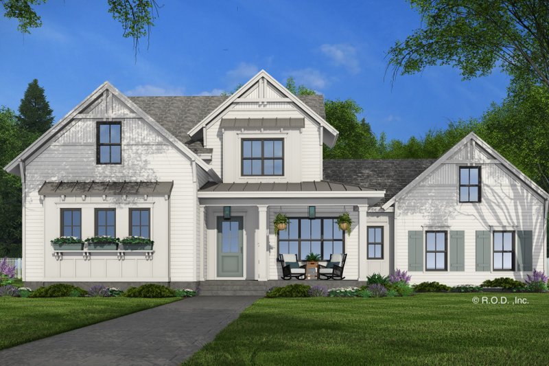 Farmhouse Style House Plan - 4 Beds 3.5 Baths 2733 Sq/Ft Plan #51-1272