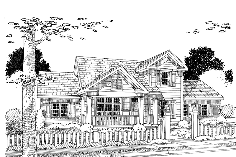 Dream House Plan - Traditional Exterior - Front Elevation Plan #513-2101