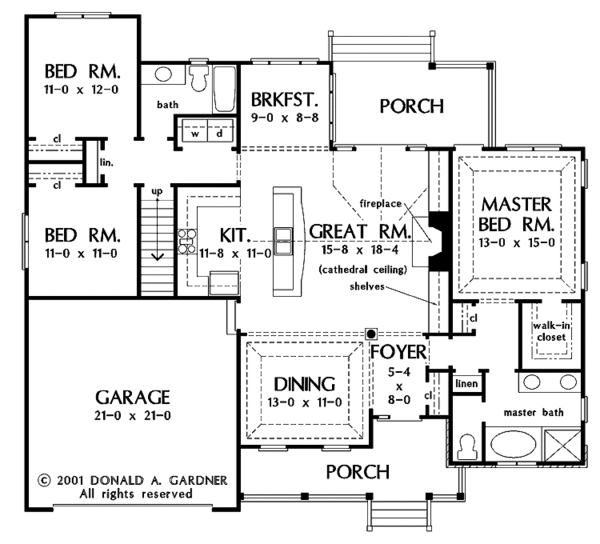 House Plan Design - Country Floor Plan - Main Floor Plan #929-640