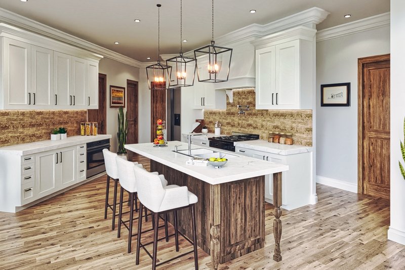 Architectural House Design - Interior - Kitchen 1 for Ranch House Plan #54-464 - 3 bed, 2 bath
