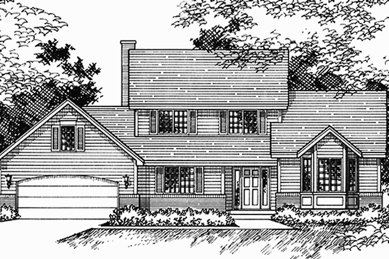Dream House Plan - Colonial Exterior - Front Elevation Plan #51-718