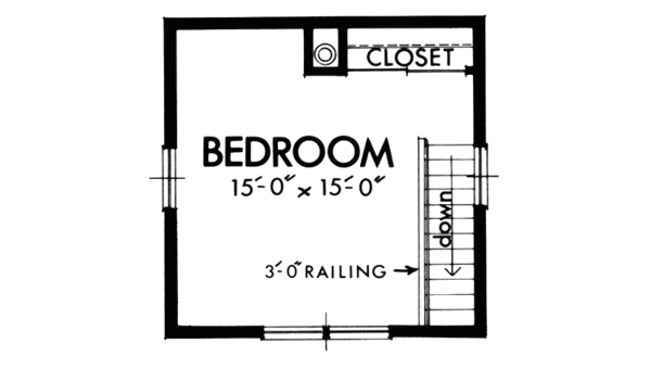 House Plan Design - Cabin Floor Plan - Upper Floor Plan #320-1323