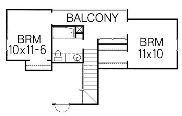 Architectural House Design - Ranch Floor Plan - Upper Floor Plan #15-313
