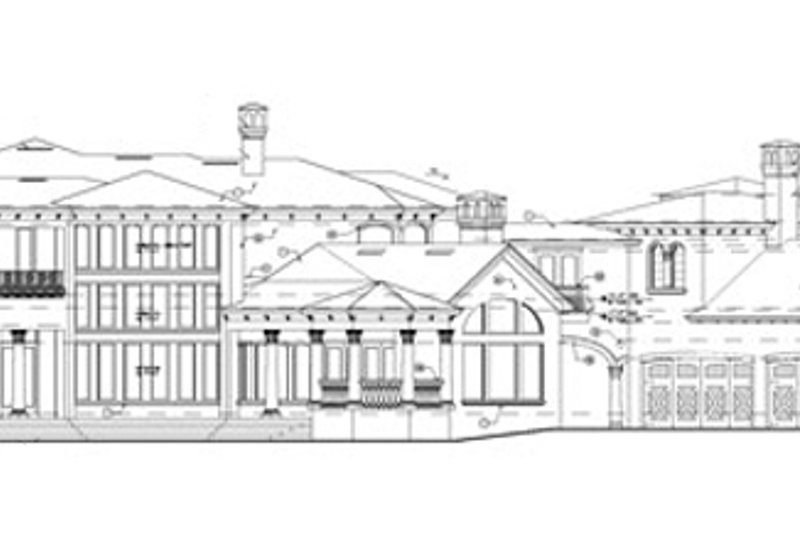 Dream House Plan - Exterior - Rear Elevation for European House Plan #417-798 - 4 bed, 4 bath
