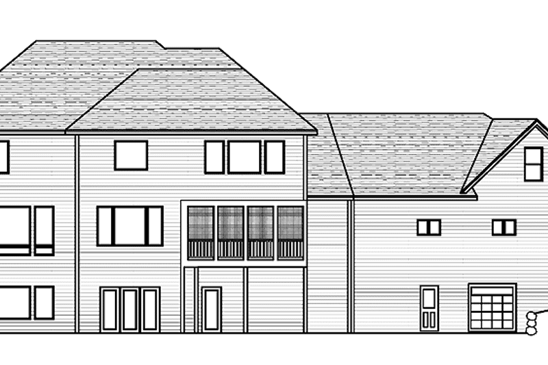 Home Plan - Exterior - Rear Elevation for Traditional House Plan #51-672 - 4 bed, 2.5 bath