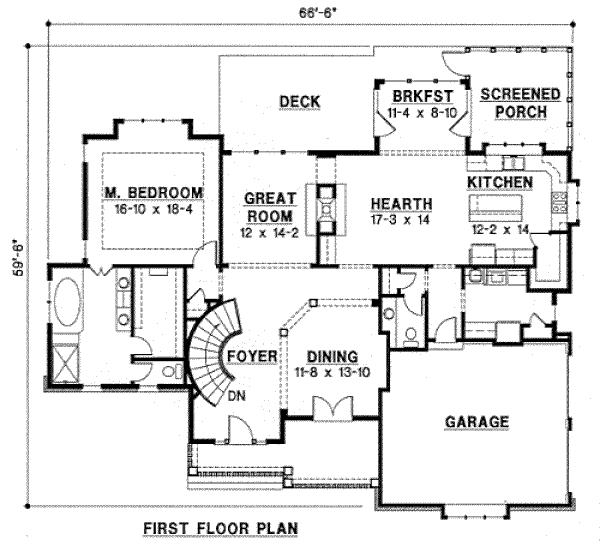 Traditional Floor Plan - Main Floor Plan #67-757