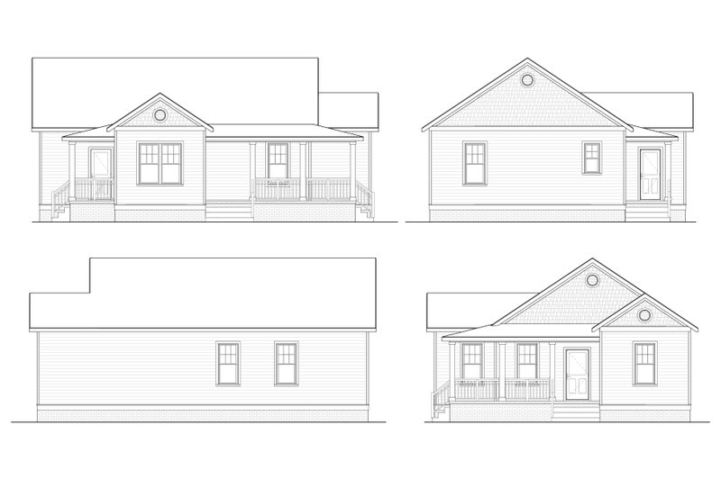 Home Plan - Exterior - Front Elevation 3 for Craftsman House Plan #936-29 - 3 bed, 2 bath