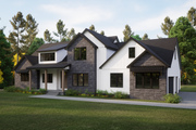 Modern Style House Plan - 4 Beds 2.5 Baths 3111 Sq/Ft Plan #1089-18 Exterior 
