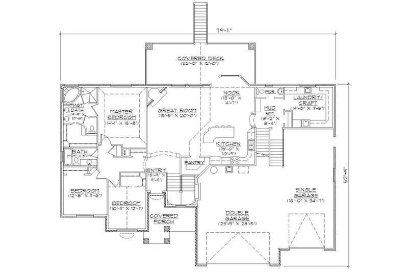 Home Plan - Floor Plan - Main Floor for European House Plan #5-388 - 6 bed, 3.5 bath