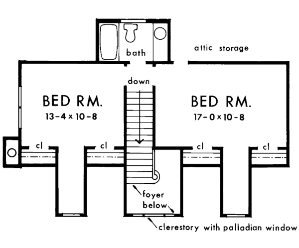 House Plan Design - Country Floor Plan - Upper Floor Plan #929-109