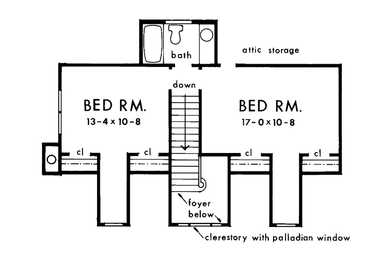 Home Plan - Floor Plan - Upper Floor for Country House Plan #929-109 - 3 bed, 2.5 bath