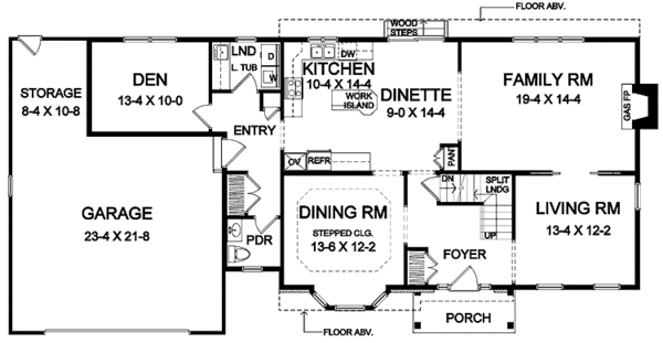 Architectural House Design - Traditional Floor Plan - Main Floor Plan #328-335