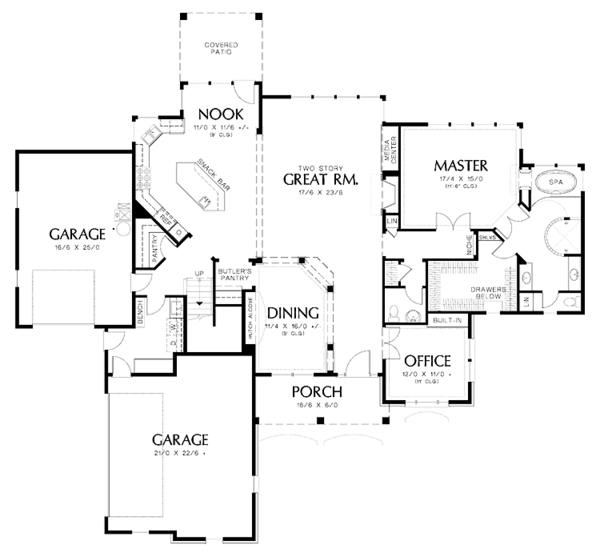House Plan Design - Country Floor Plan - Main Floor Plan #48-811