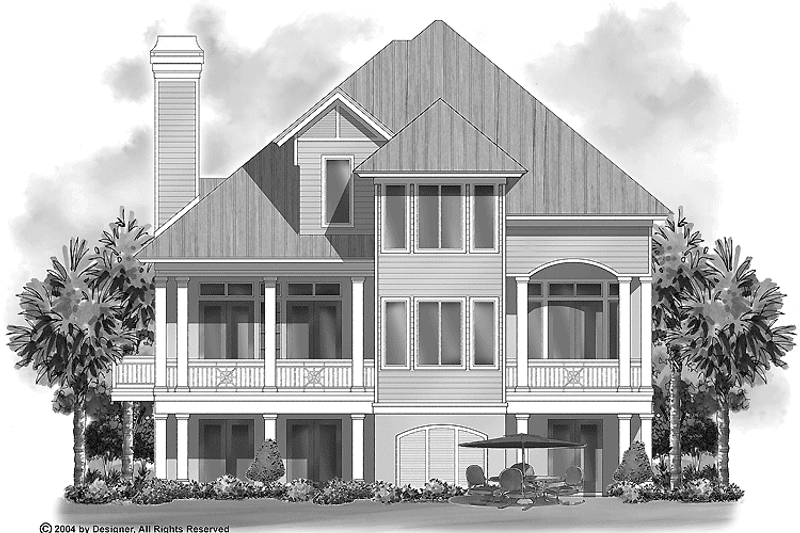 Home Plan - Exterior - Rear Elevation for Mediterranean House Plan #930-128 - 3 bed, 2.5 bath