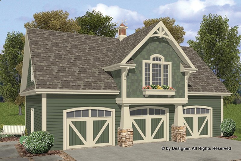 Home Plan - Exterior - Front Elevation 4 for Craftsman House Plan #56-675 - 1 bed, 1 bath