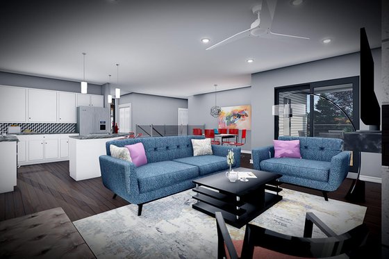 Modern Interior - Family Room Plan #70-1524