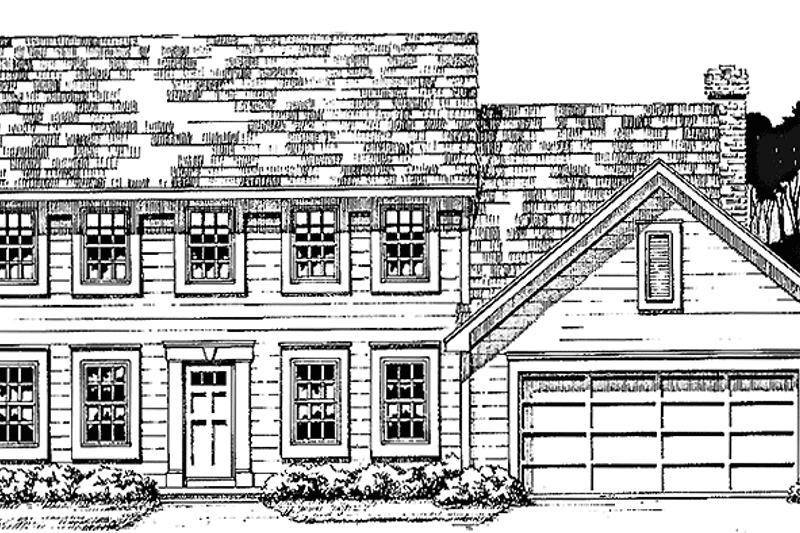 House Design - Colonial Exterior - Front Elevation Plan #1001-71