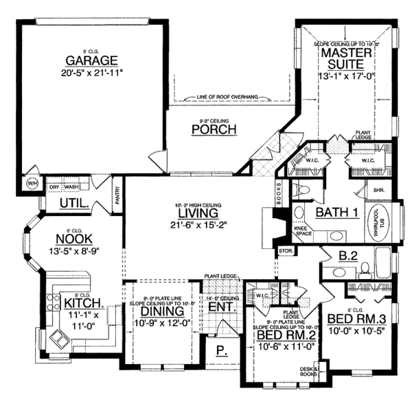 House Plan Design - Traditional Floor Plan - Main Floor Plan #40-473