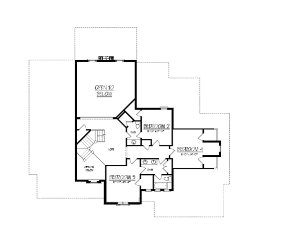 Dream House Plan - Craftsman Floor Plan - Upper Floor Plan #937-2