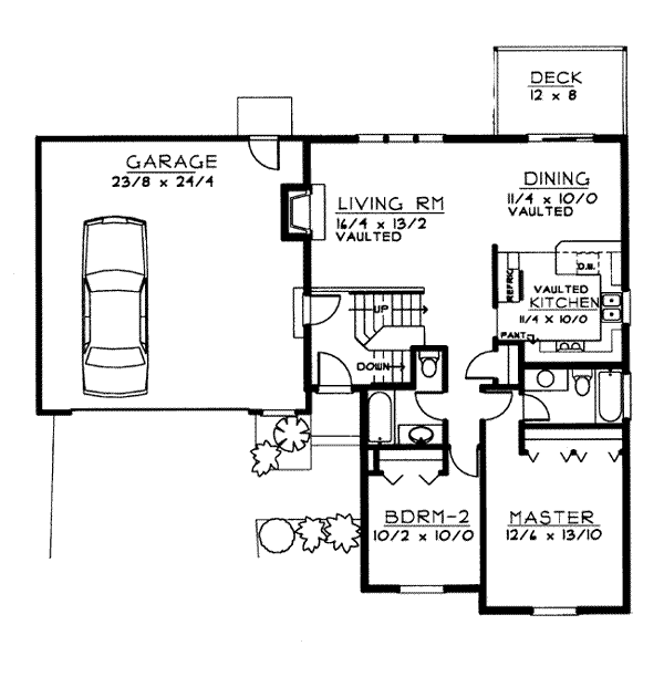 Architectural House Design - Traditional Floor Plan - Main Floor Plan #97-304
