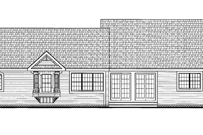 Home Plan - Exterior - Rear Elevation for Ranch House Plan #314-235 - 3 bed, 2.5 bath