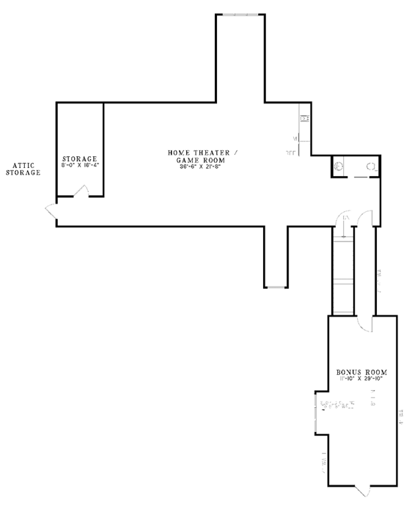 House Blueprint - Traditional Floor Plan - Upper Floor Plan #17-2757
