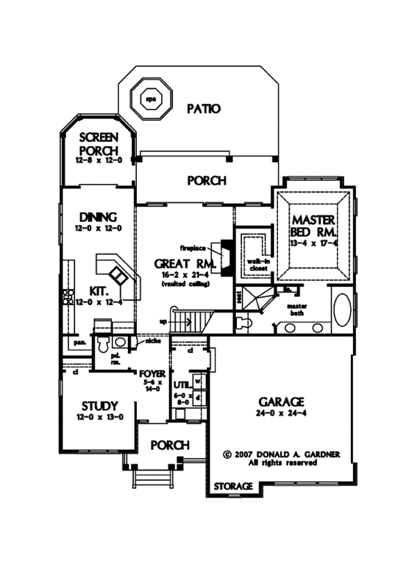 House Plan Design - Craftsman Floor Plan - Main Floor Plan #929-844
