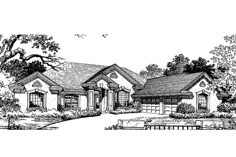 Architectural House Design - Mediterranean Exterior - Front Elevation Plan #417-787