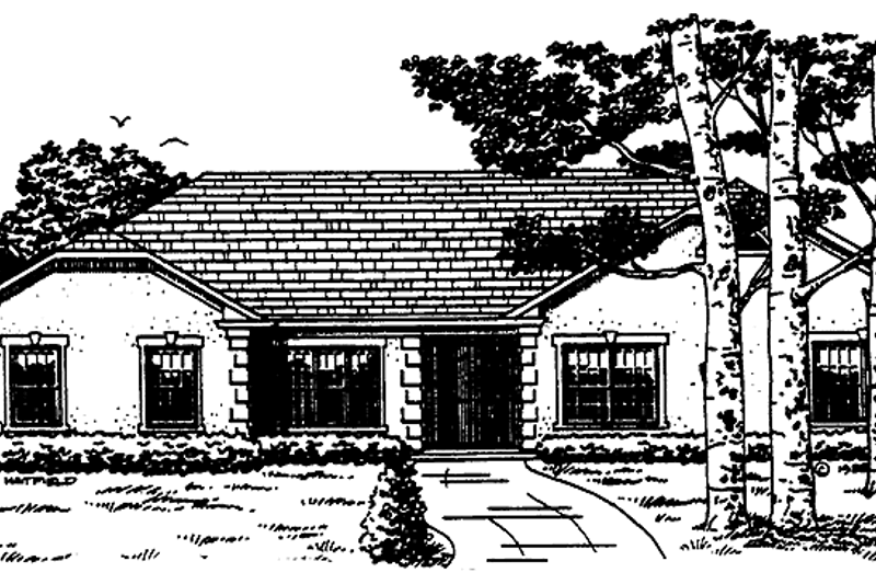 Home Plan - Mediterranean Exterior - Front Elevation Plan #30-270