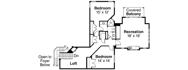 Home Plan - Traditional Floor Plan - Upper Floor Plan #124-541