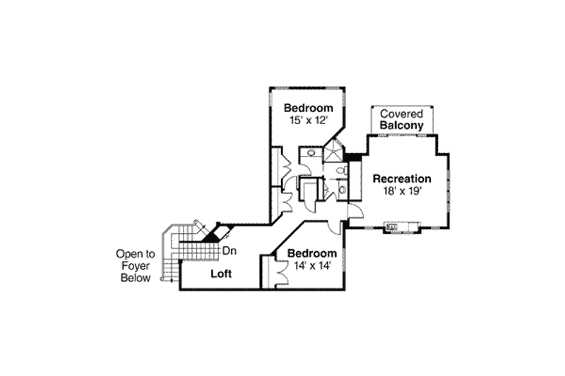 Home Plan - Floor Plan - Upper Floor for Traditional House Plan #124-541 - 3 bed, 3.5 bath