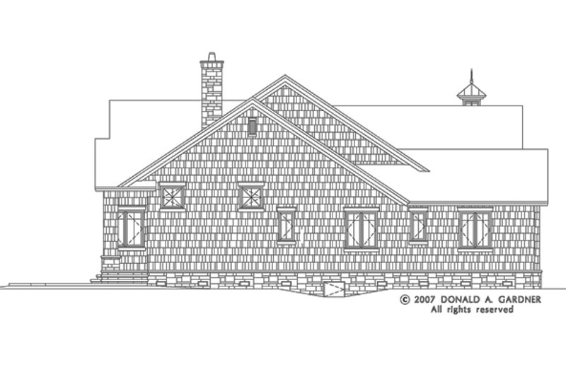 House Design - Exterior - Other Elevation 1 for European House Plan #929-830 - 3 bed, 2.5 bath