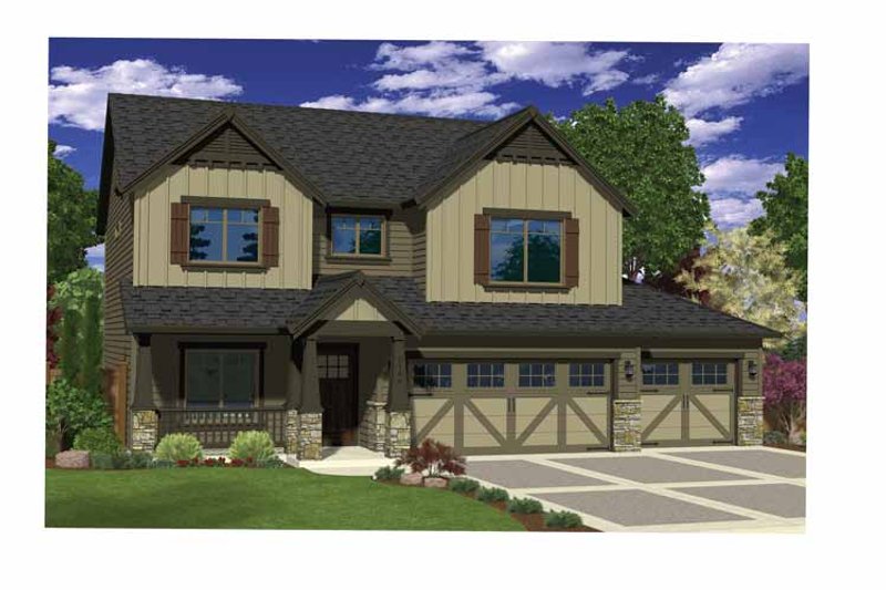 Home Plan - Exterior - Front Elevation 3 for Craftsman House Plan #943-34 - 4 bed, 2.5 bath