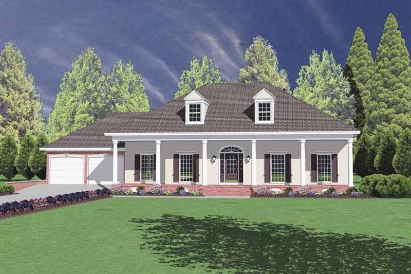 Home Plan - Classical Exterior - Front Elevation Plan #36-537