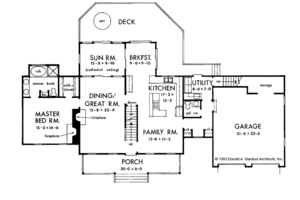 Floor Plan - Main Floor for Country House Plan #929-81 - 3 bed, 2.5 bath