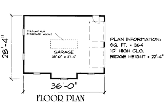 Floor Plan - Main Floor for Colonial House Plan #75-208, 0 bath